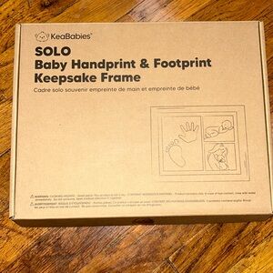 Baby handprint and footprint keepsake frame